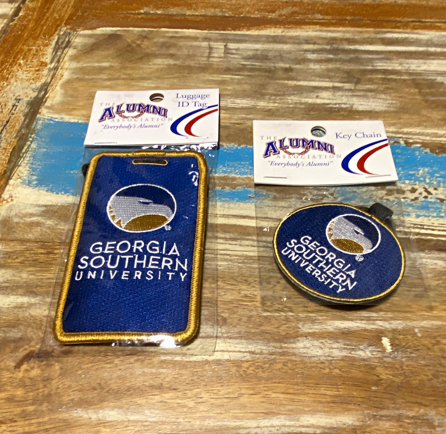 Georgia Southern University Alumni Luggage ID Tag & Key Chain Set Blue