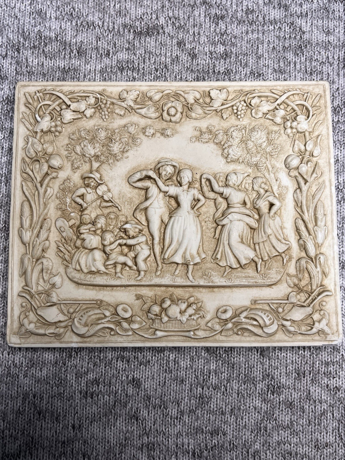 Vintage Scottish Dancers Monymusk Reel Relief Wall Plaque Historic Impressions