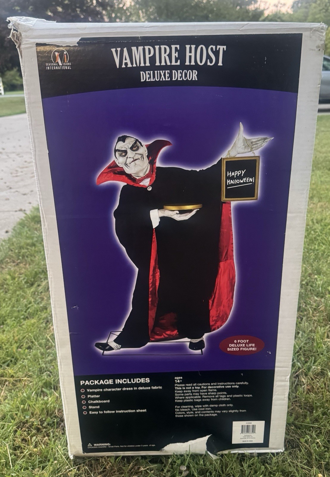 Vintage Halloween Seasonal Visions International Deluxe Figure Vampire Host 6ft