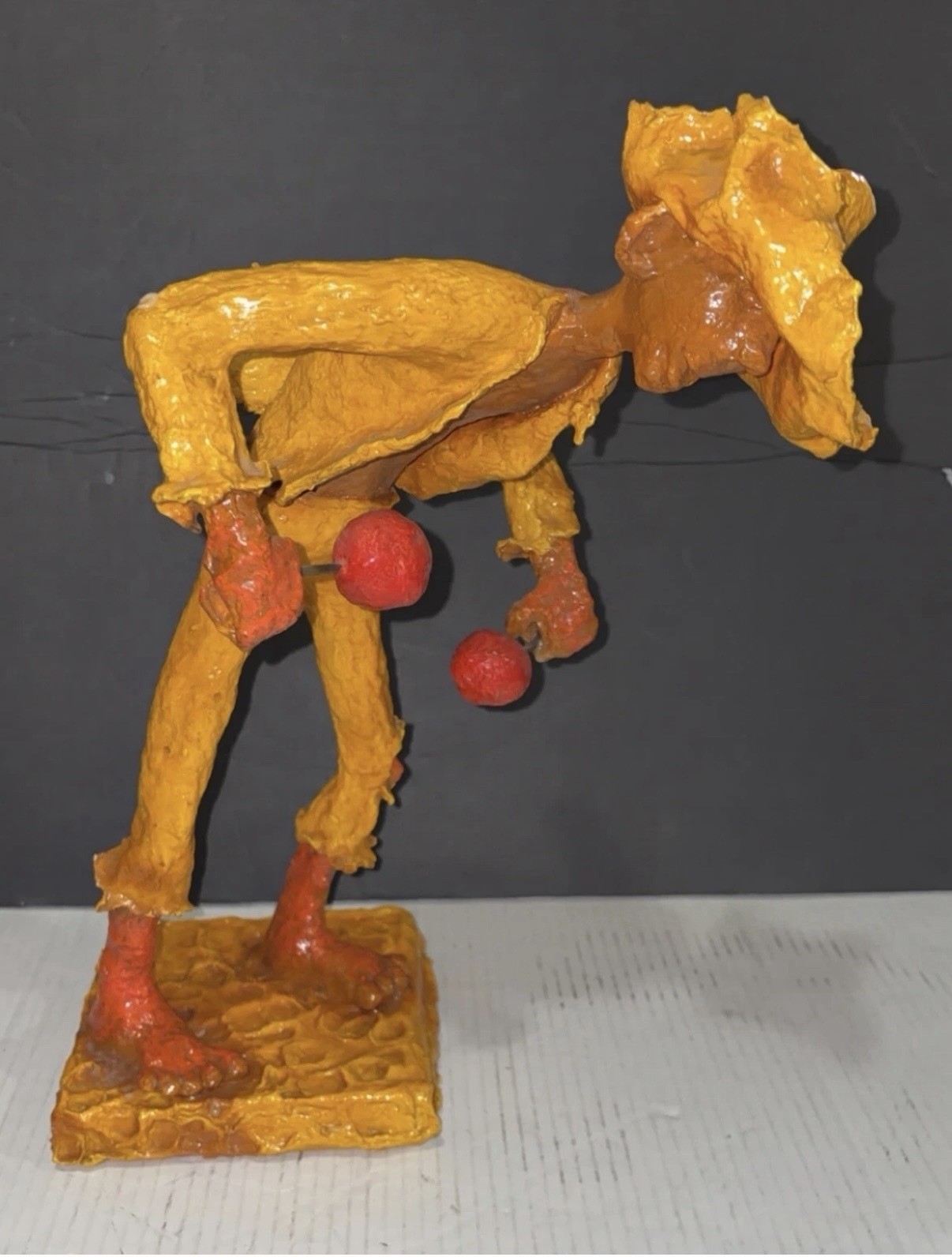 Vintage Mexican Cartoneria Mariachi Charro Maracas Folk Art Sculpture Large 14