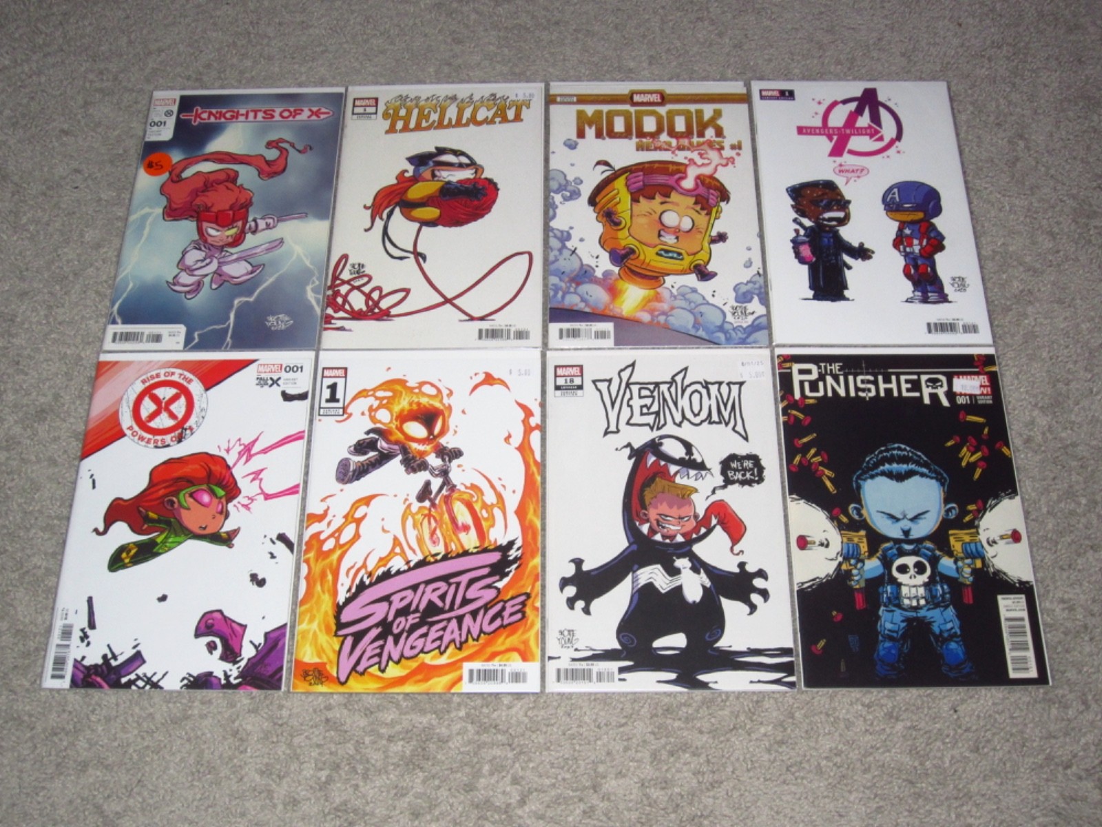 LOT OF 20 COMICS W/ SKOTTIE YOUNG COVERS - VARIANTS # 1s ETC MARVEL ETC VF/NM
