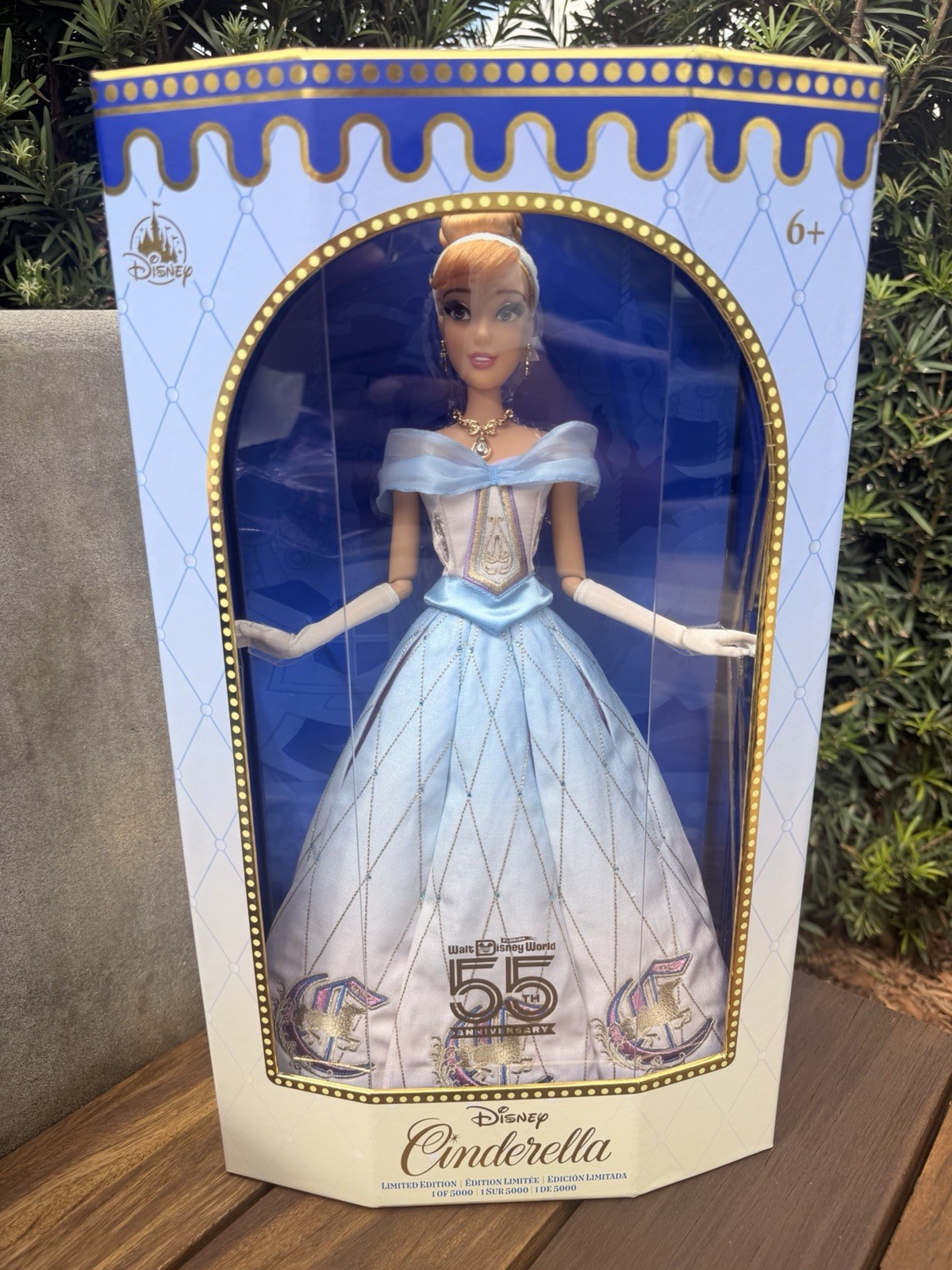 Disney Cinderella Doll Walt Disney World 55th Anniversary Limited Edition 5000