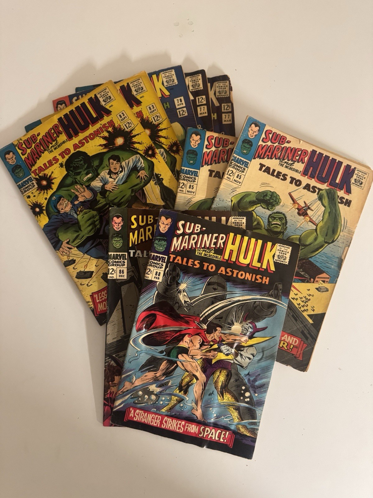 Tales to Astonish Sub-Mariner and Incredible Hulk Lot of 9 Damaged Readers