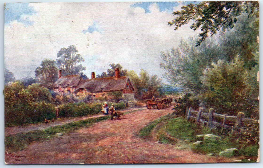 Postcard - Anne Hathaway's Cottage - Stratford-upon-Avon, England