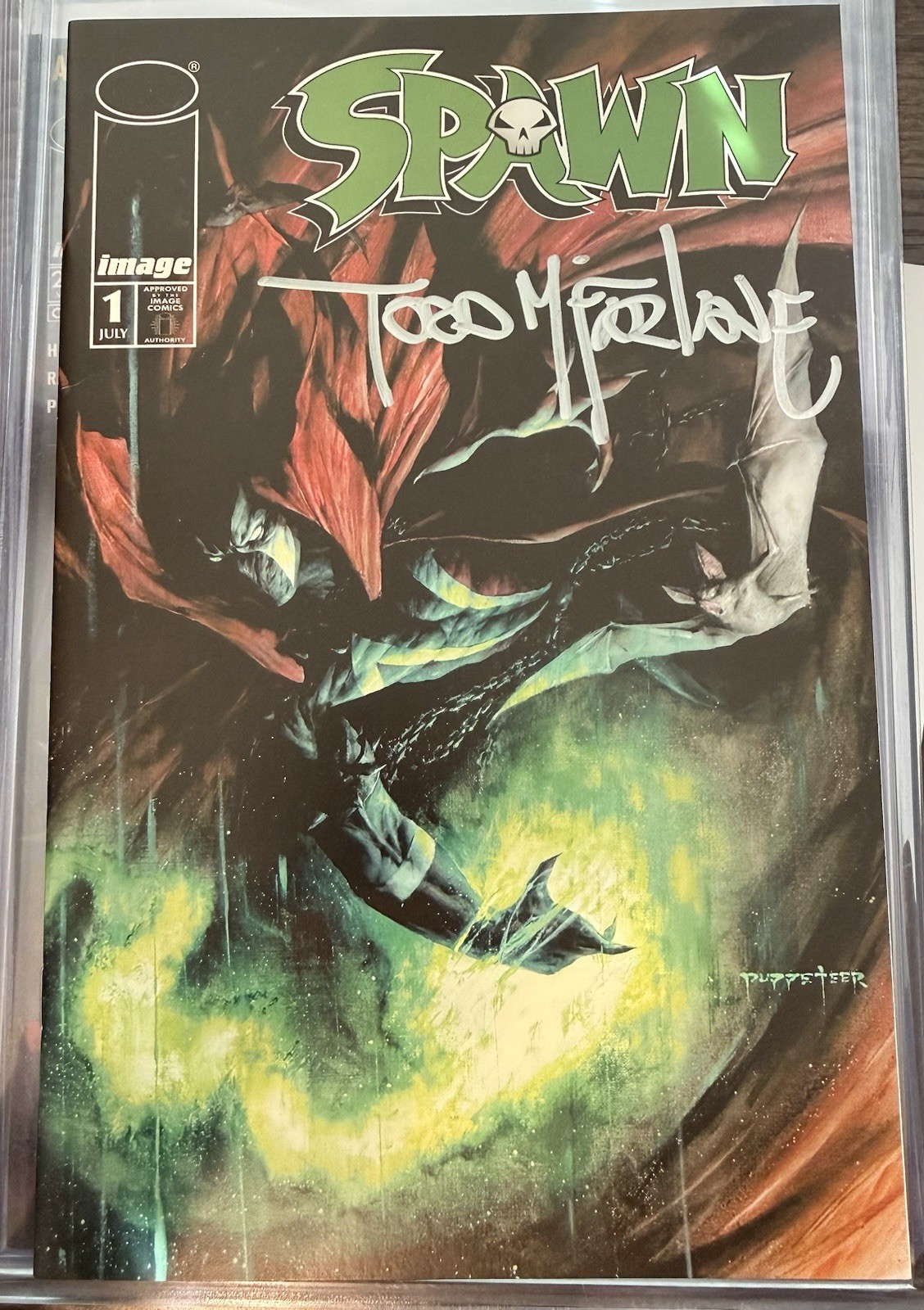 SPAWN #1 SDCC 2023 Variant PUPPETEER LEE Image Signed By TODD MCFARLANE SPAWN #1 SDCC 2023 Variant PUPPETEER LEE Image Signed By TODD MCFARLANE