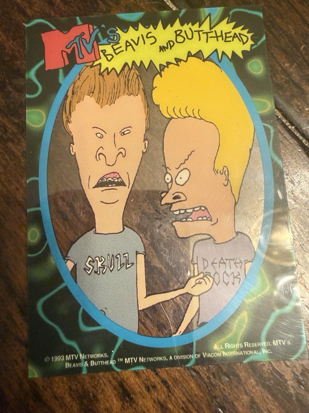 1993 MTV's BEAVIS and BUTTHEAD Clear Cell Acetate Rookie Card True RC Read