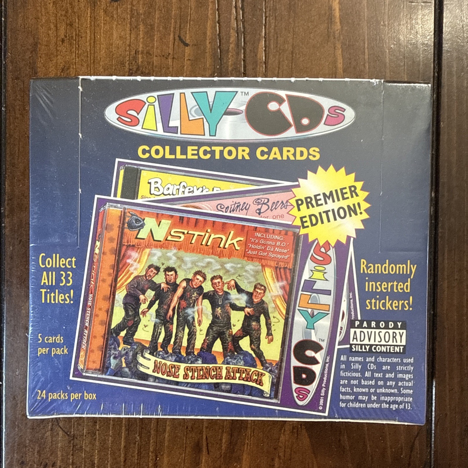 New Silly CDs Collector Trading Cards Premiere Edition 24 pk each Parody 2001