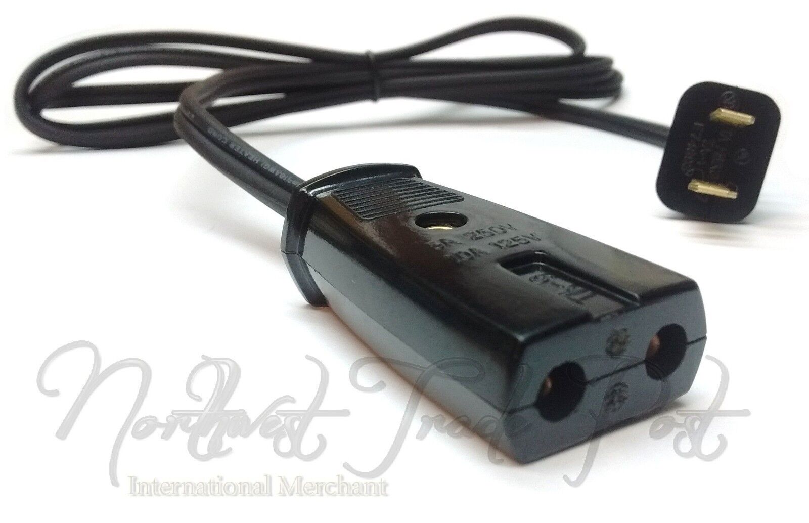 Replacement 6ft Power Cord for Vintage Small Appliance - 2 Round Pin 1/2\