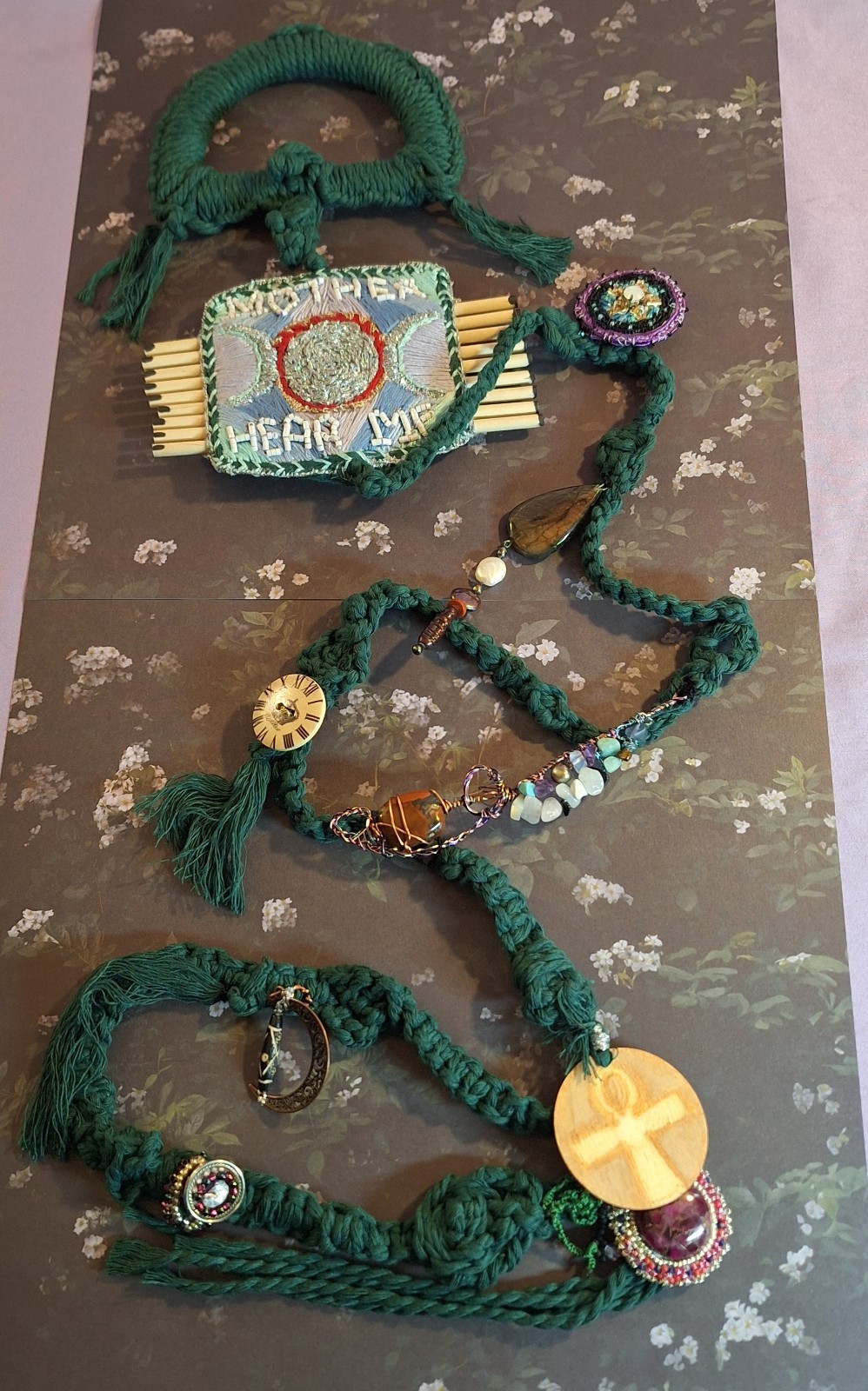 New 9-Knot Witch's Ladder One-of-a-kind Artisan Handmade 65in Original Knotmagic