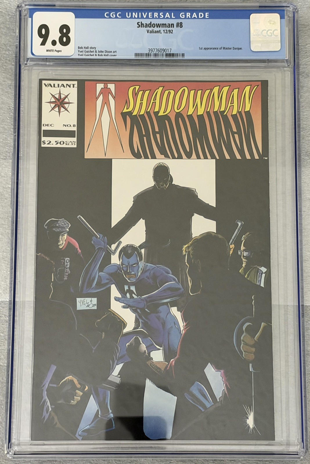 Shadowman #8 Valiant White Pages 1992 1st appearance Master Darque CGC 9.8