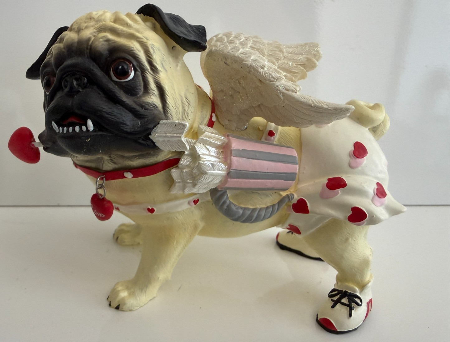 Westland Gifts Pugnacious Pug-nacious Cupid valentine Love Pug Retired