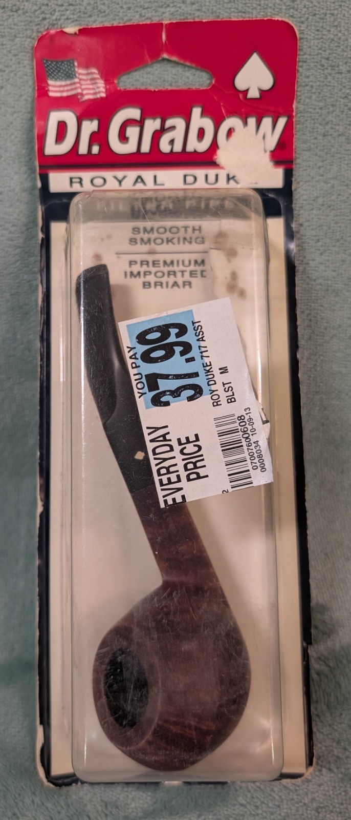 Vintage Dr. Grabow Royal Duke Pipe Bulldog Shape New, NOS, Unsealed, Unsmoked
