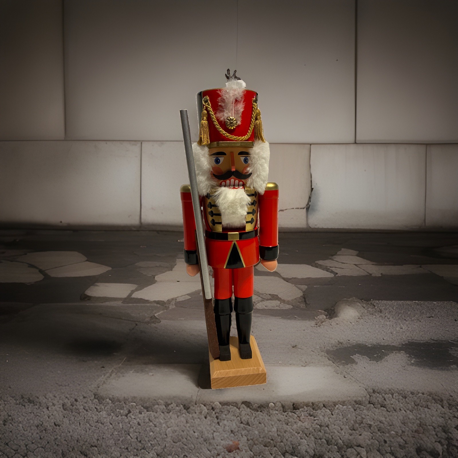 Vintage 90’s Nutcracker Soldier Käthe Wohlfahrt 14” Fur Hair & Beard Traditional Vintage 90’s Nutcracker Soldier Käthe Wohlfahrt 14” Fur Hair & Beard Traditional