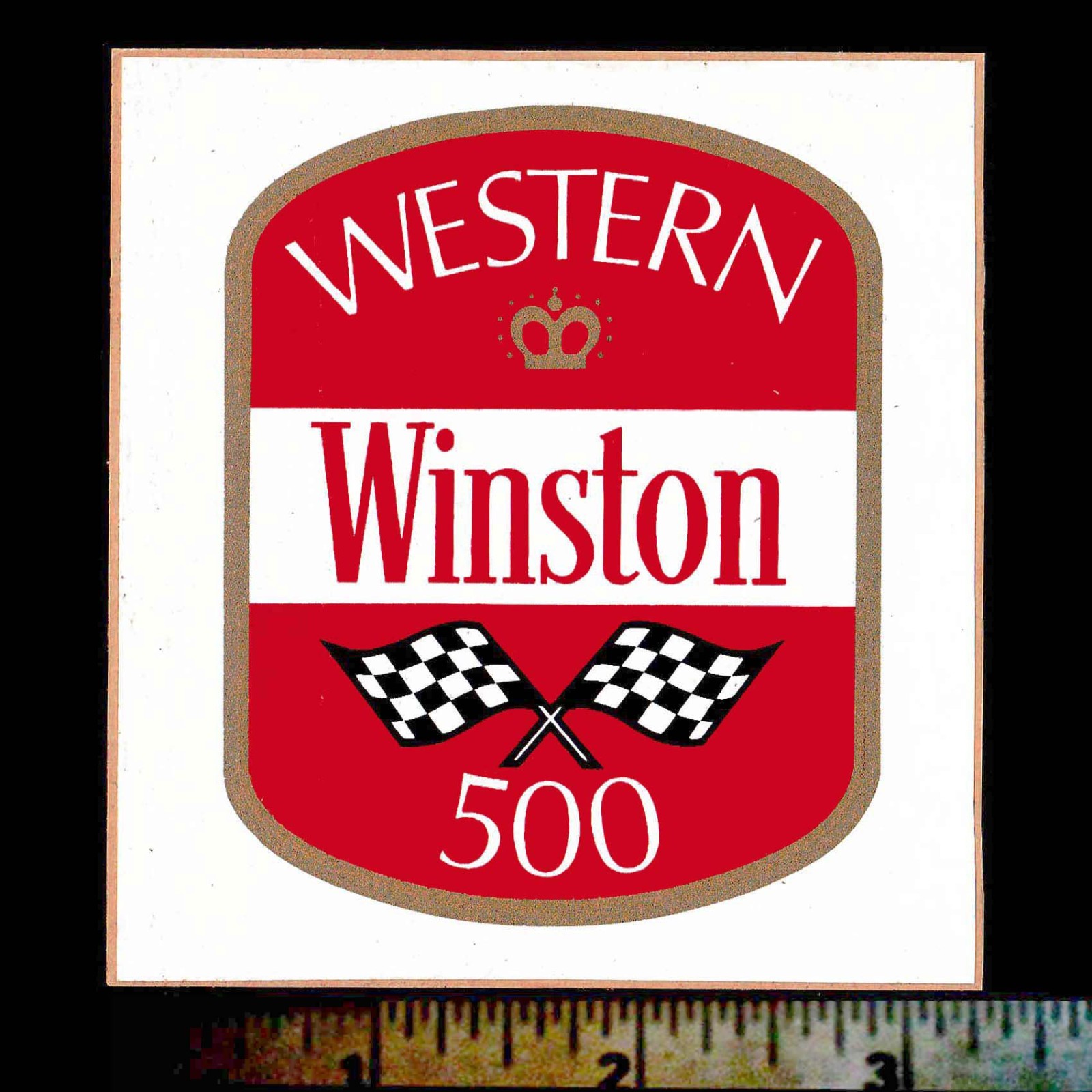 WINSTON Western 500 Riverside Raceway - Orig Vintage Racing Decal/Sticker NASCAR