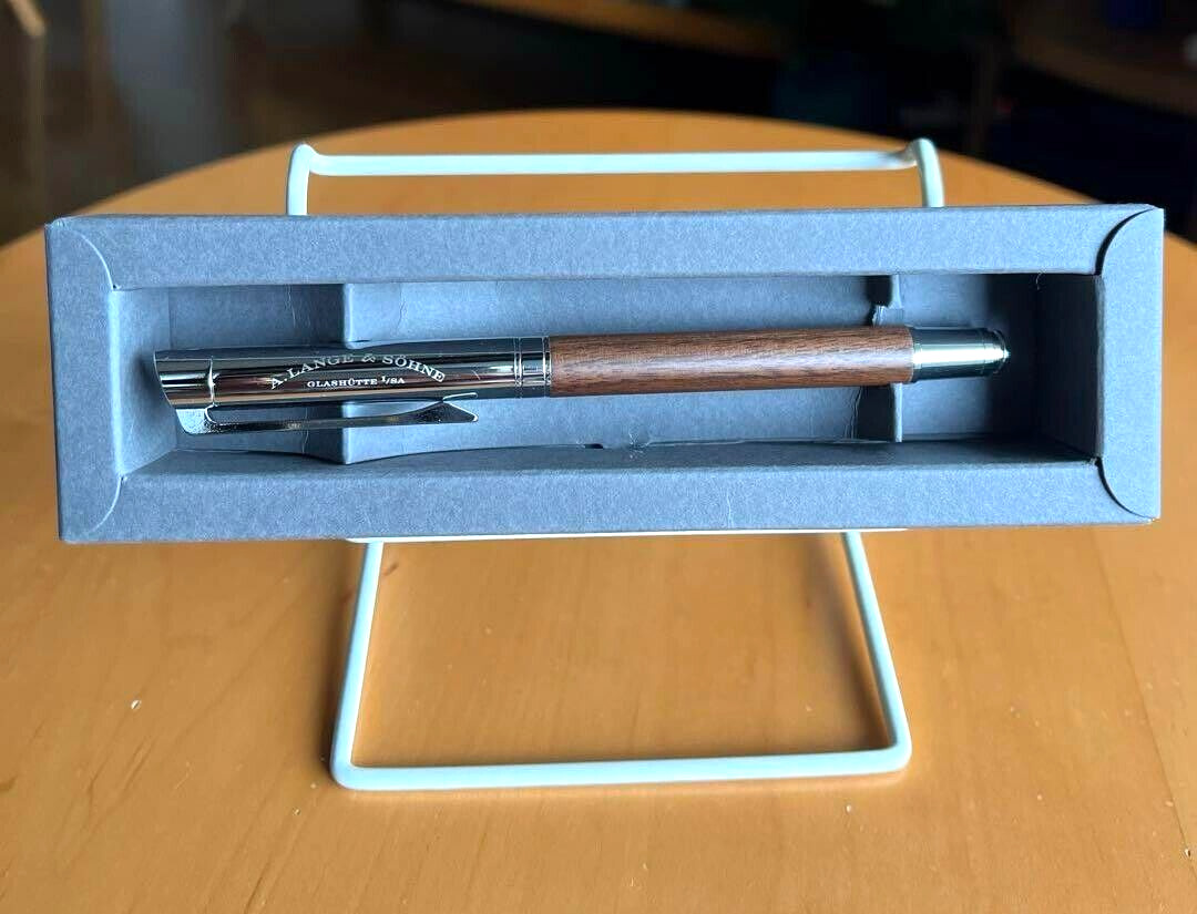 A.LANGE&SOHNE Watch Novelty Mahogany wood/Silver stainless Ballpoint Pen wz/Box