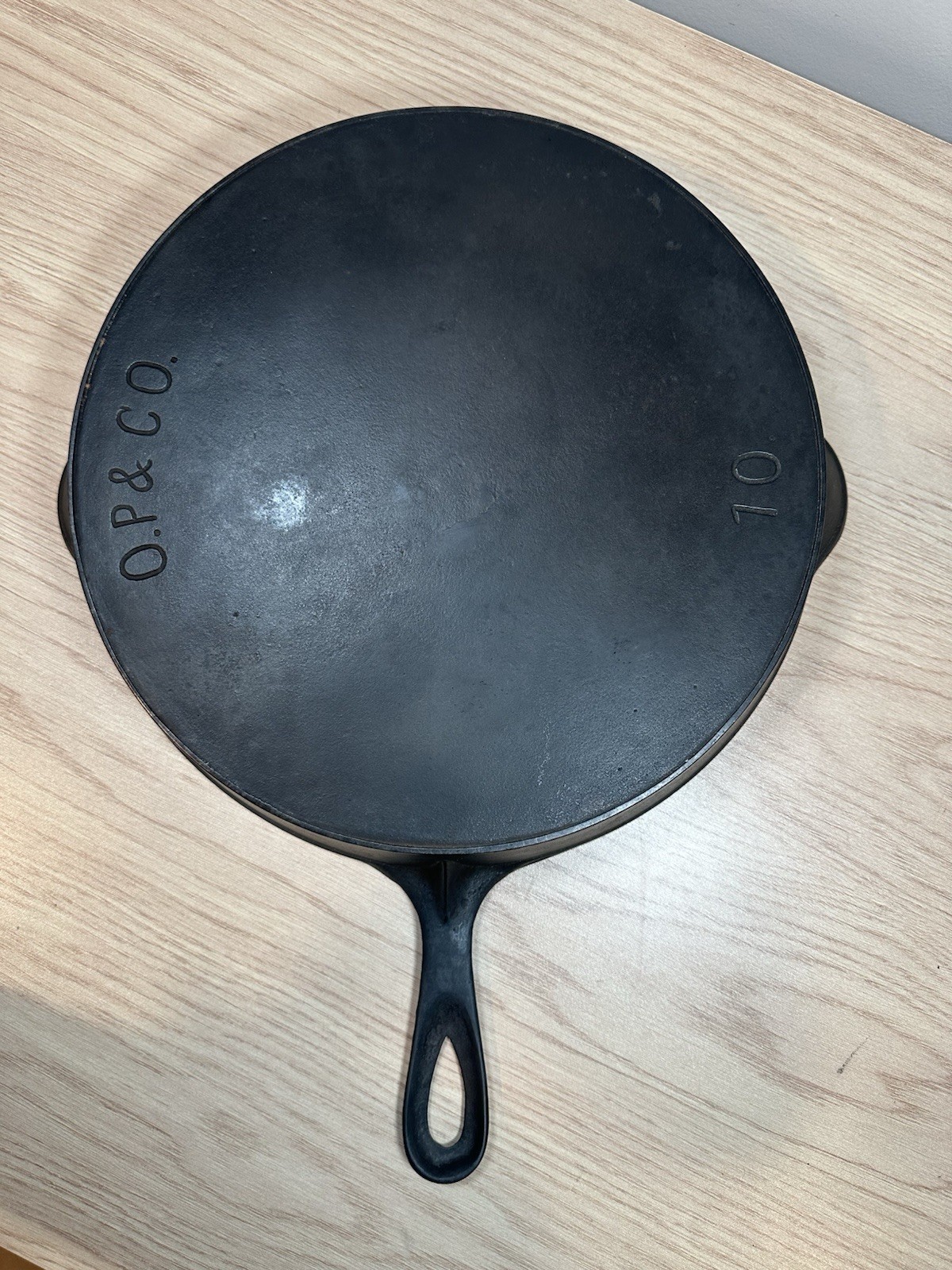 Vintage O.P. & Co. ORR Painter & Co. Reading PA #10 Cast Iron Skillet 9 & 3 Logo
