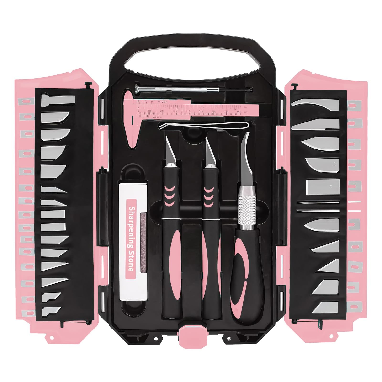34pcs Large Exacto Knife Set Pink Deluxe Craft Precision Knife Set Include 3p...