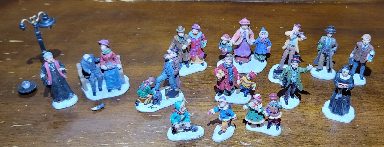12 PC Grandeur Noel 2003 Victorian Village People Figures Replacements - READ
