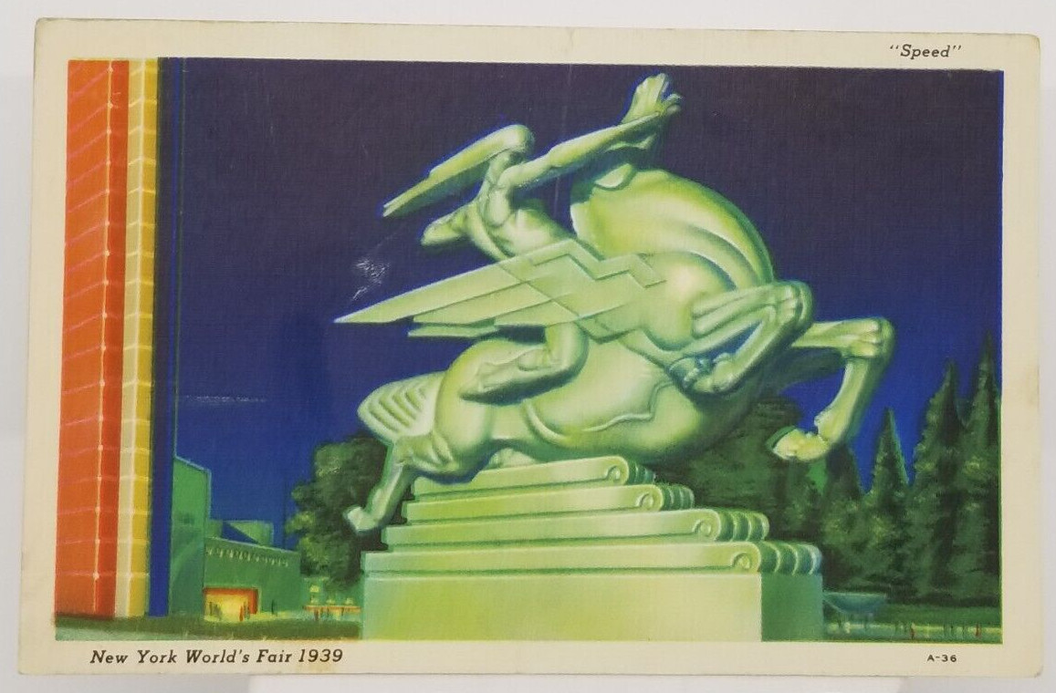 NEW YORK World\'s Fair Communications Building c1939 NY Postcard