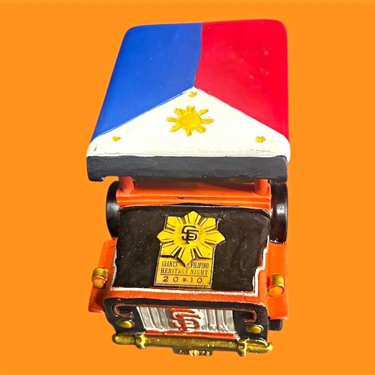 Ligo Hand Painted Resin Jeepney Trinket Box Philippines Flag Patriotic