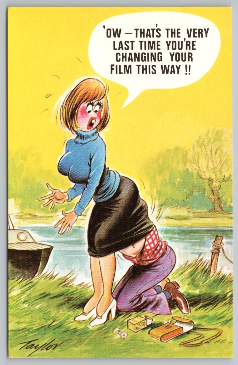Vintage Bamforth Comic Postcard Saucy Film Change Humor Man Up Sexy Girls Skirt Vintage Bamforth Comic Postcard Saucy Film Change Humor Man Up Sexy Girls Skirt