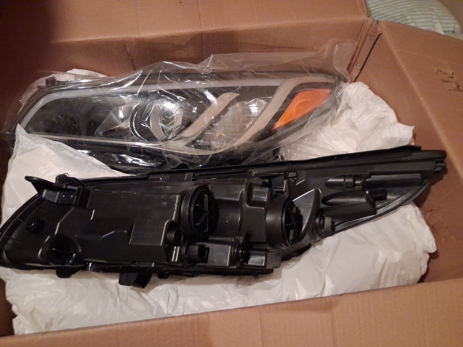 2015 2016 2017 Hyundai Sonata Headlights Pair LH RH Projector LED DRL New
