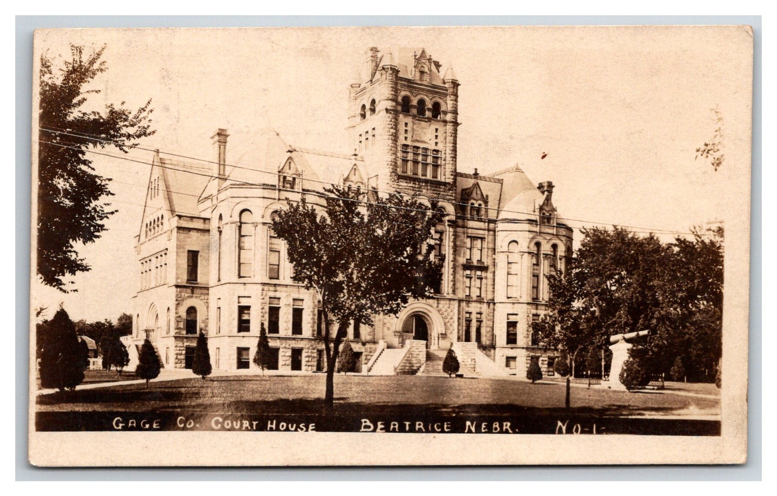 RPPC Gage County Court House Beatrice NE Street View Zercher Pub