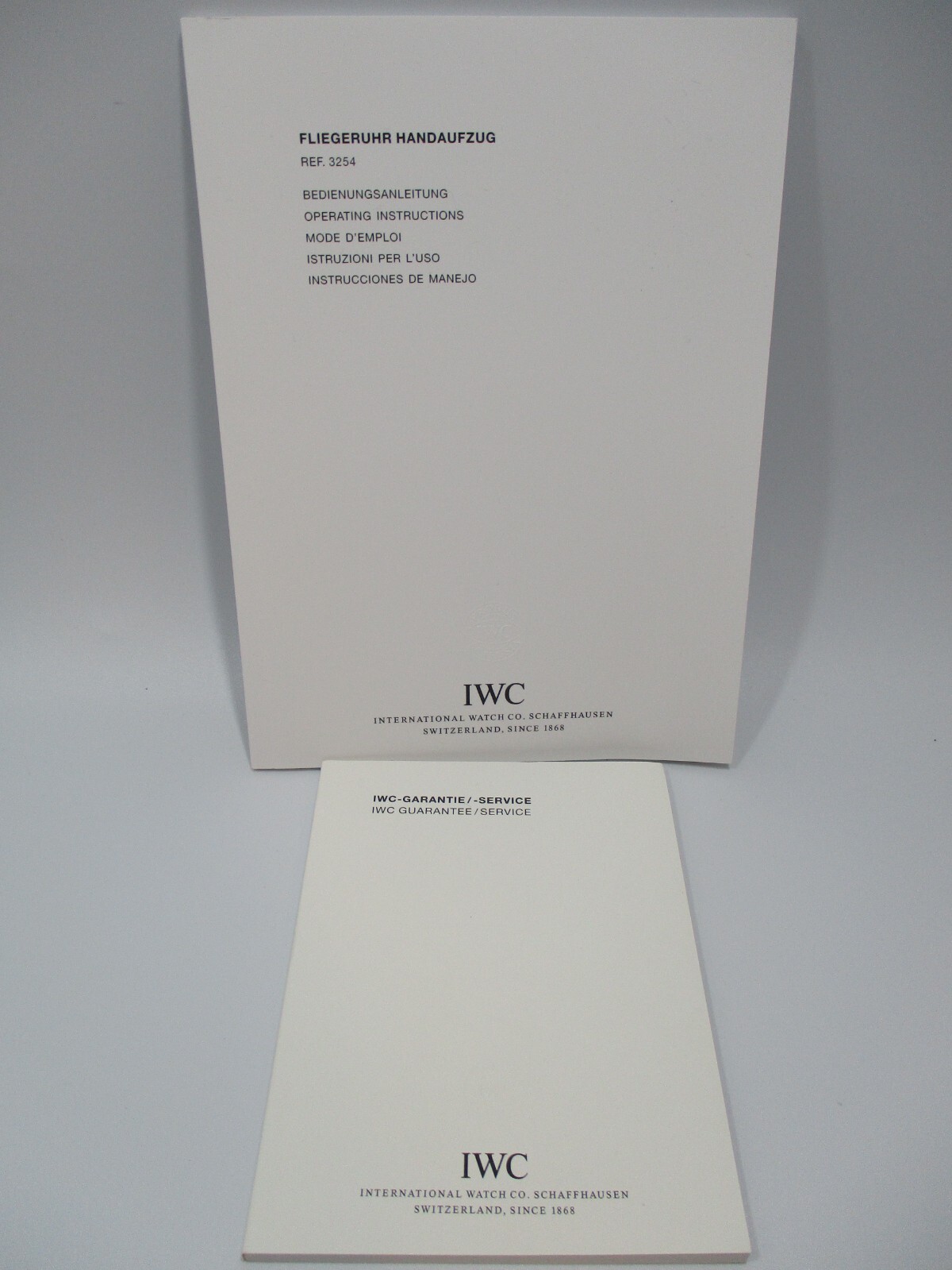 IWC Pilot Manual Mechanical Watch Fliegeruhr Handaufzug Ref. 3254 Instructions +