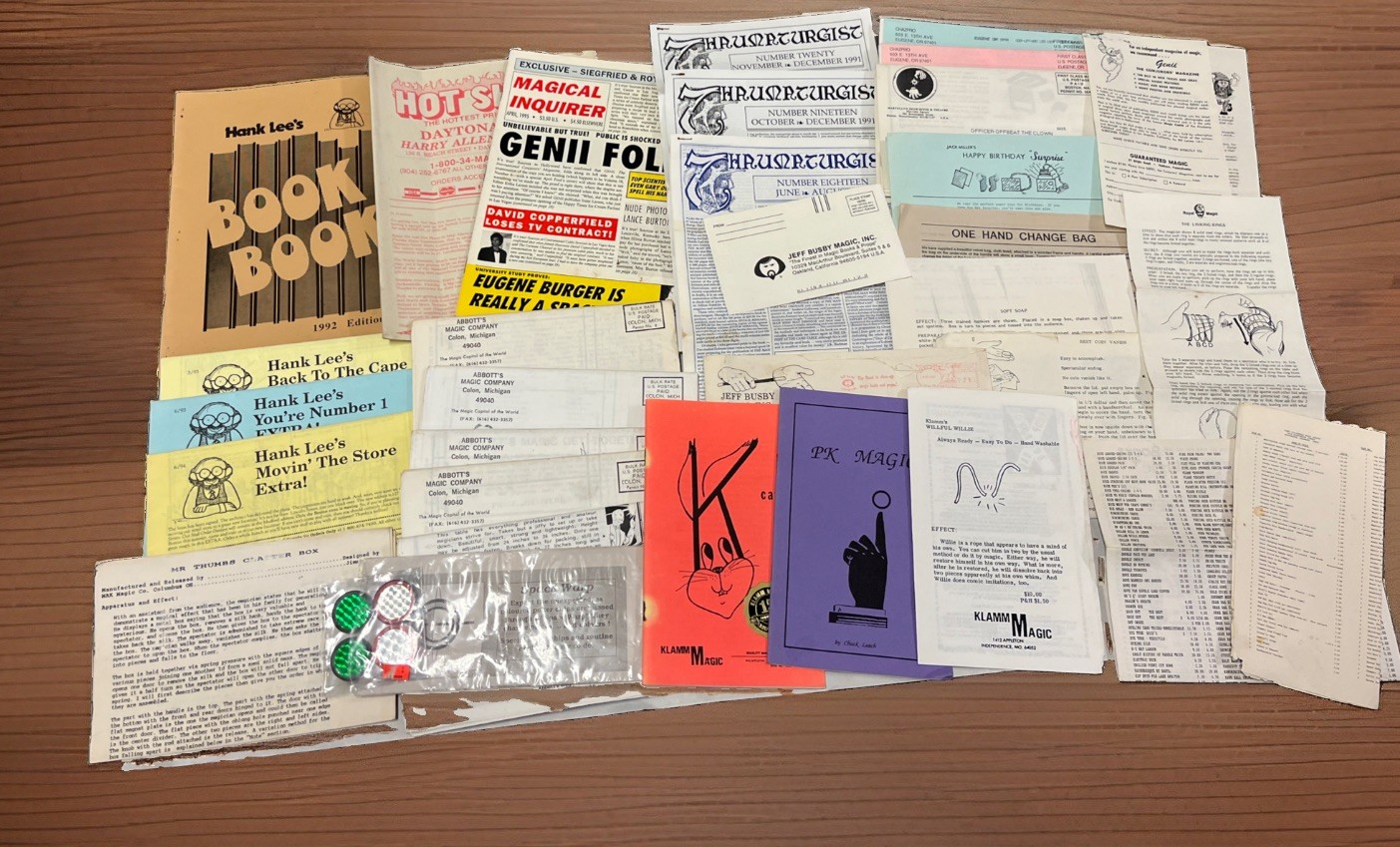 Vintage Magic Ephemera Lot Hank Lee Magic Factory Catalogs Klamm Genii Booklet