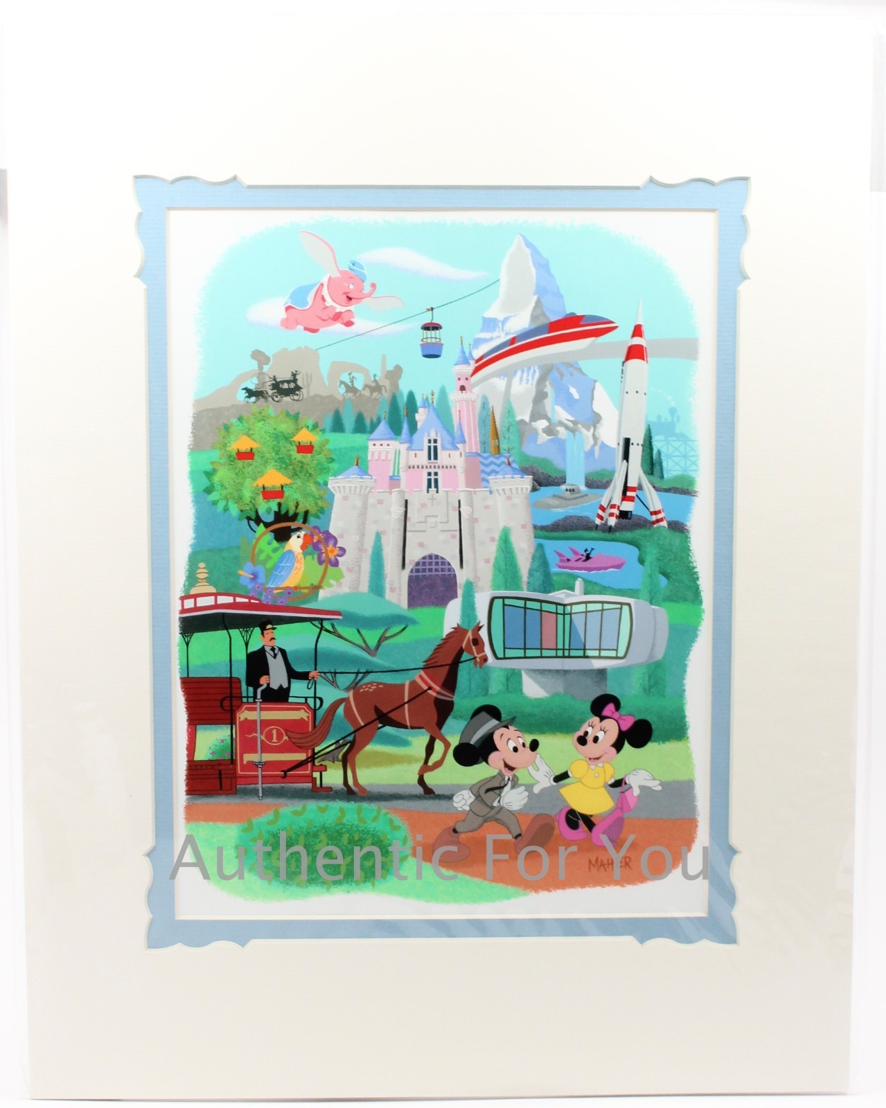 Disneyland Diamond Celebration Disneyland Decades 1955-1964 Print by Alex Maher Disneyland Diamond Celebration Disneyland Decades 1955-1964 Print by Alex Maher