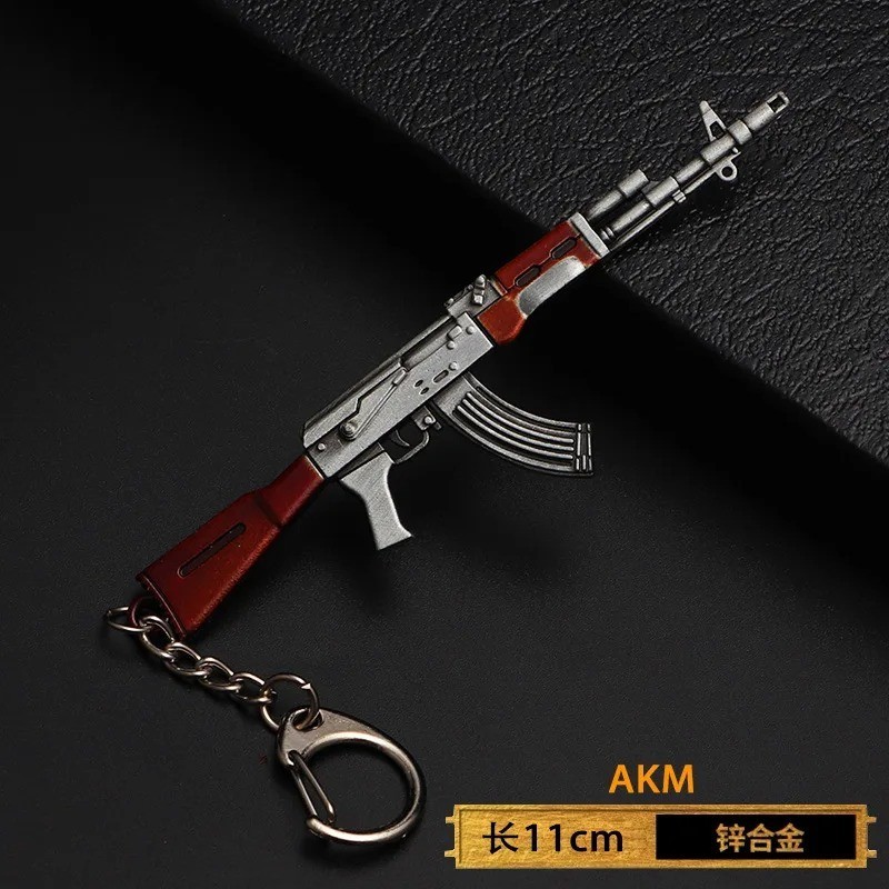 Mini Alloy Toy Gun Keychain Metal Key Ring Pendant Gift for Men Boys