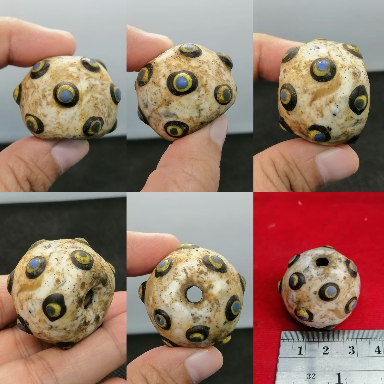 Ancient Very Old Rare Mosaic Glass Wonderful Roman Bead