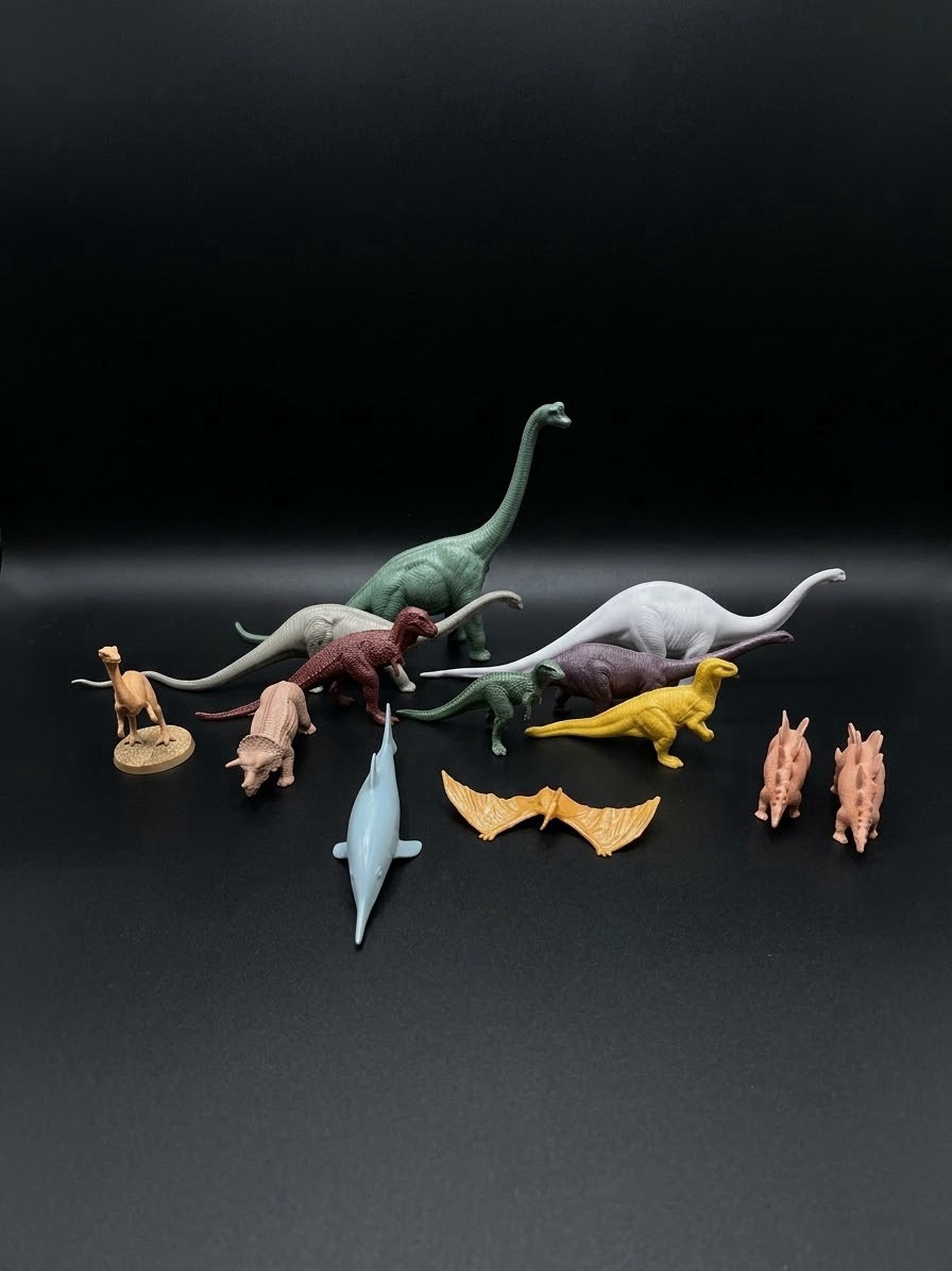 Lot of 13 Vintage 1980s British Museum Natural History Plastic Dinosaurs Figures