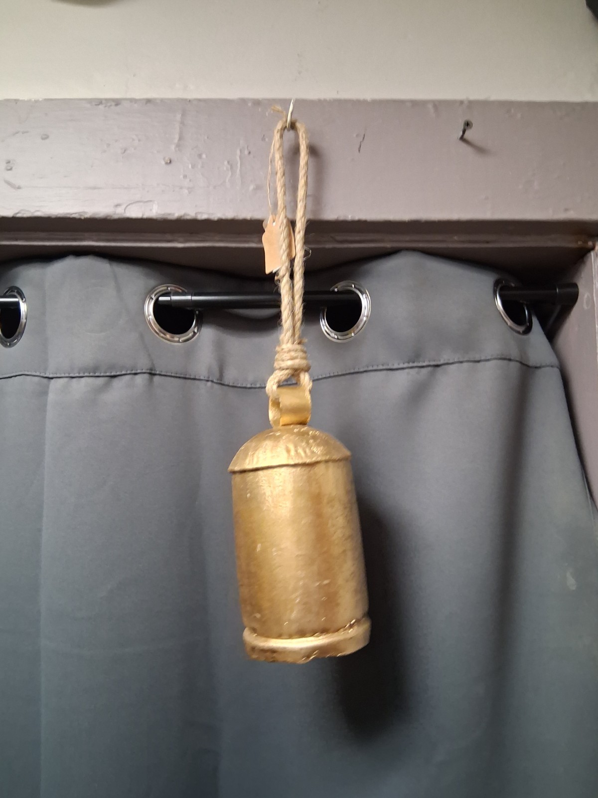 Krampus Devil Bell Gold Tone Hanging Folklore Christmas Krampusnacht Decor