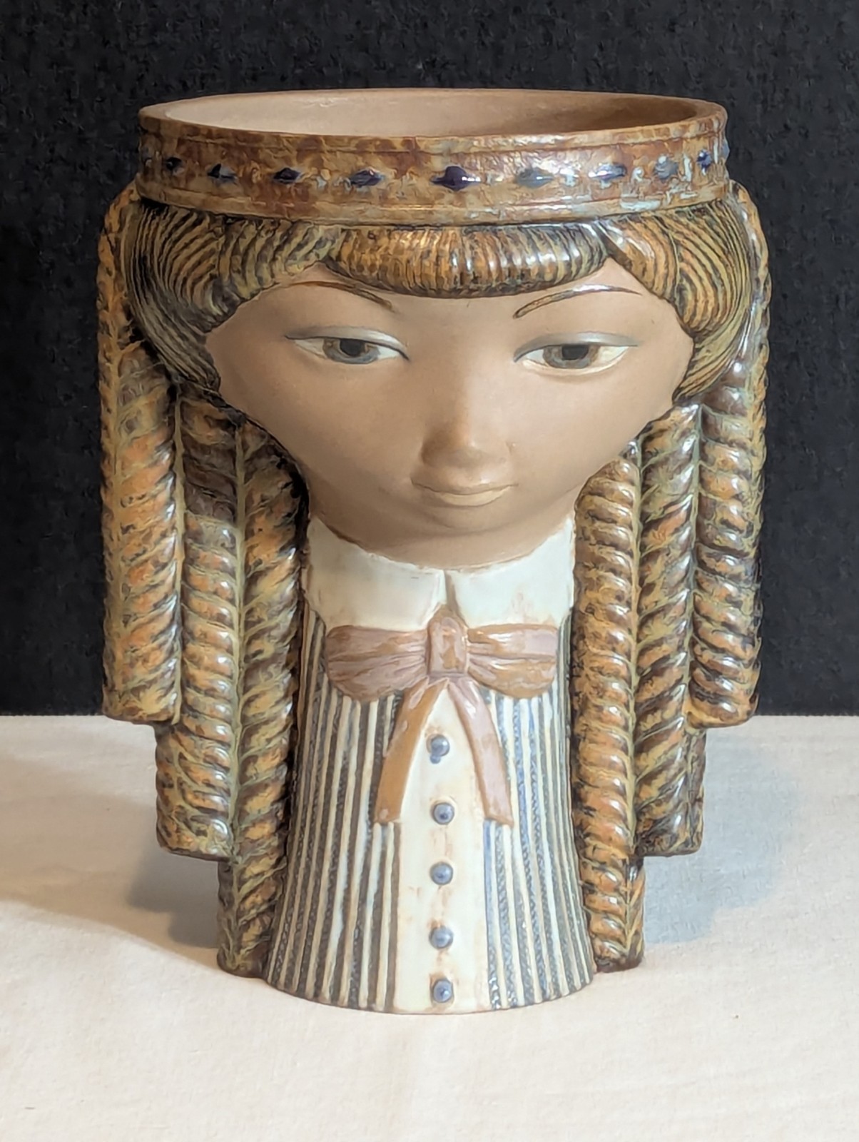 Rare Lladro Gres 2041 Girls Head Vase 1971 -75