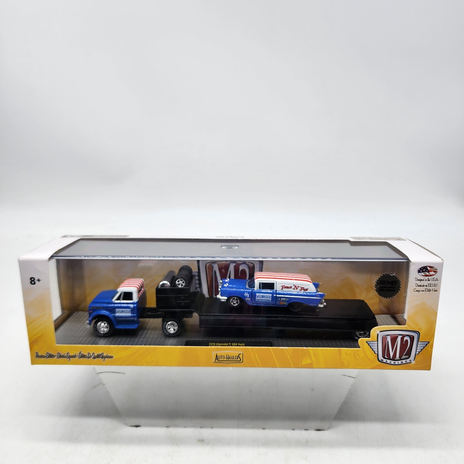 M2 Machines 2017 SEMA Show Auto Haulers 1970 Chevrolet C60 and 1957 Chevy Sedan
