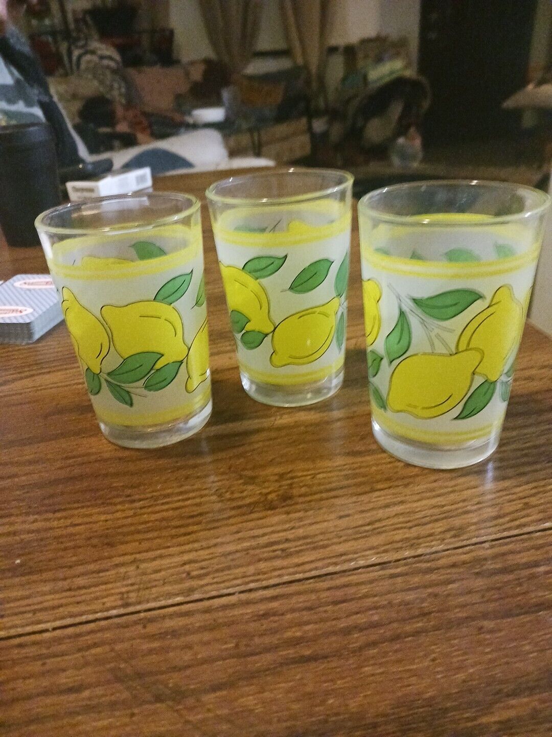 Set of 3Vintage MCM Juice Glasses with Lemons 4\