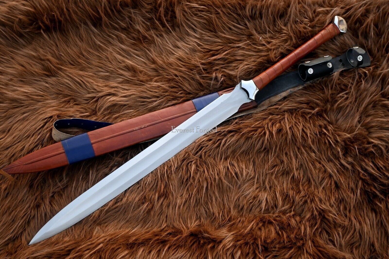 Viking Sword-24 inches Handmade sword-Hunting, Tactical, Combat sword-Spear