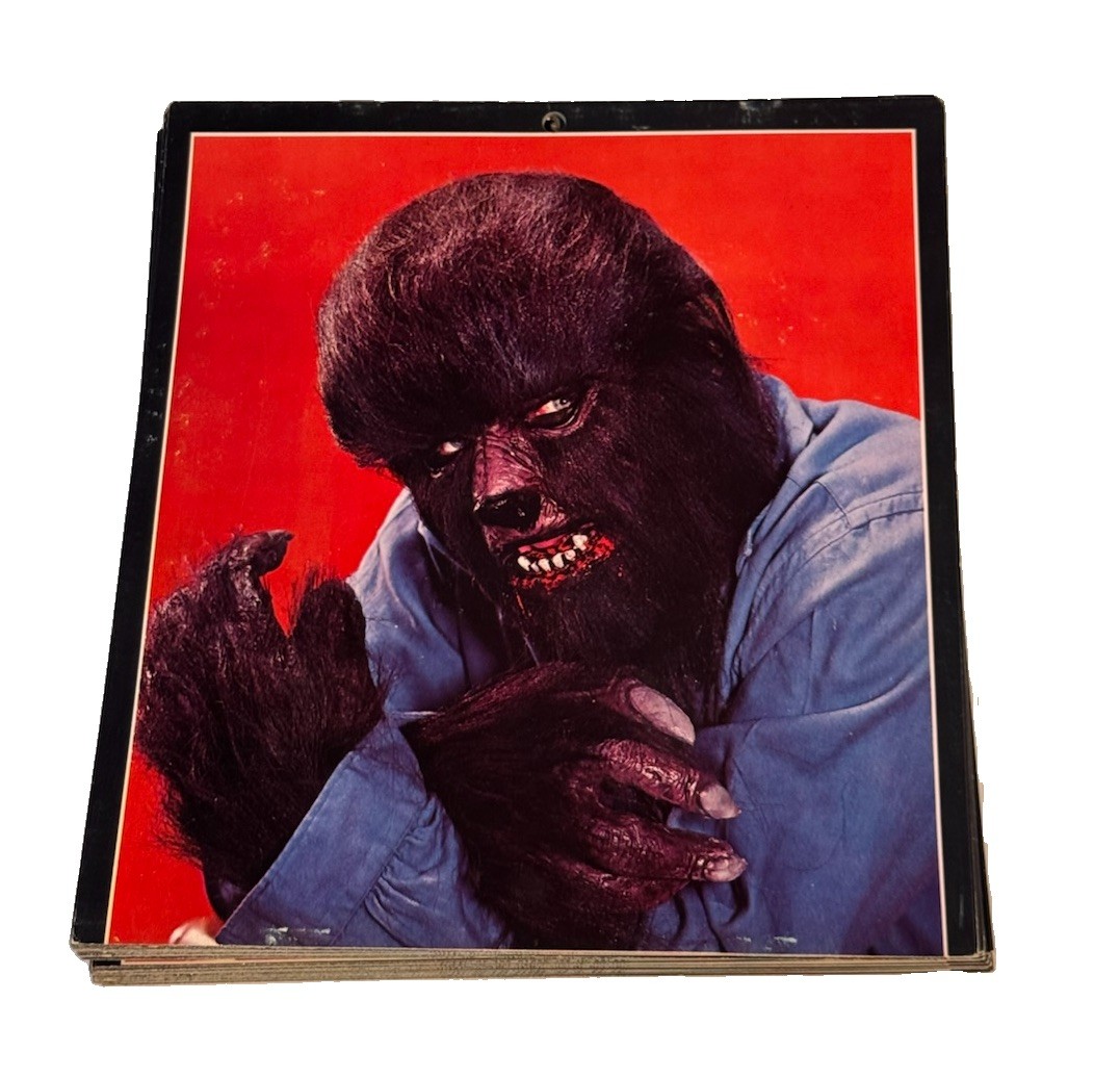 1966 Universal Monsters Calendar Don Post Studios Vintage Horror Wolf Man NOS
