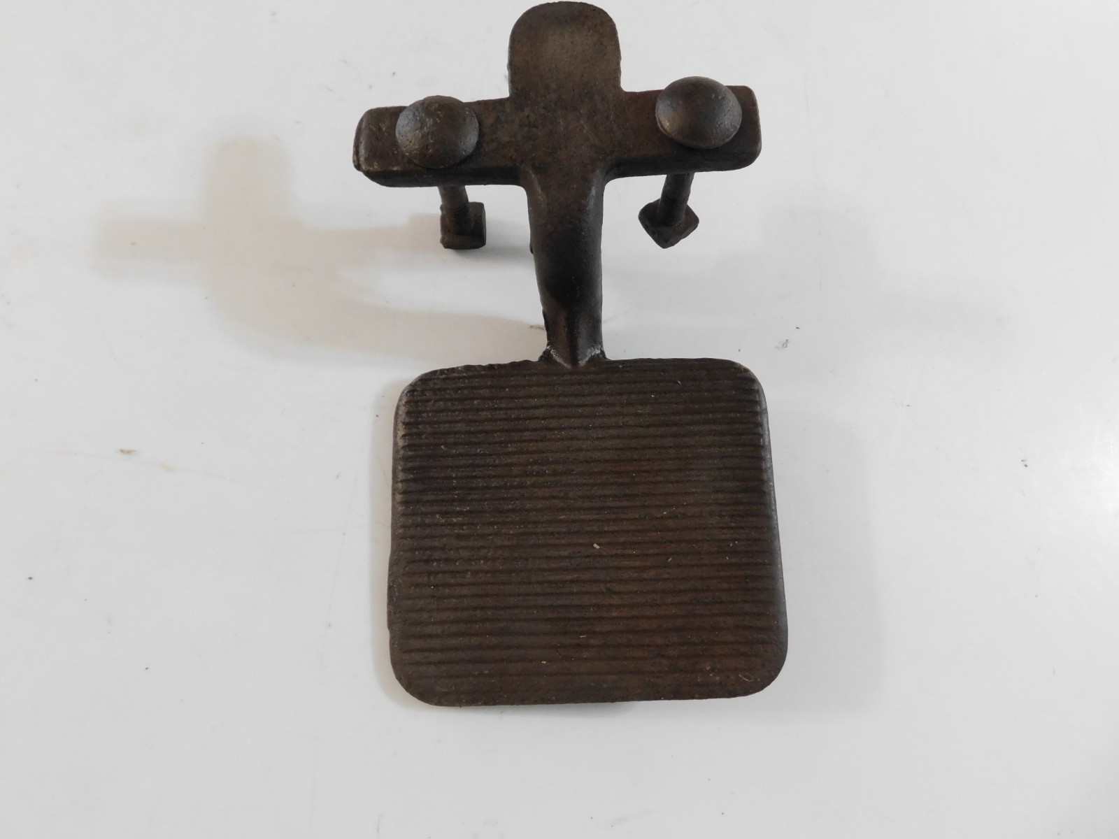 VINTAGE RARE CAST IRON BUGGY OR WAGON STEP WITH ORIGINAL HARDWARE NO DAMAGE