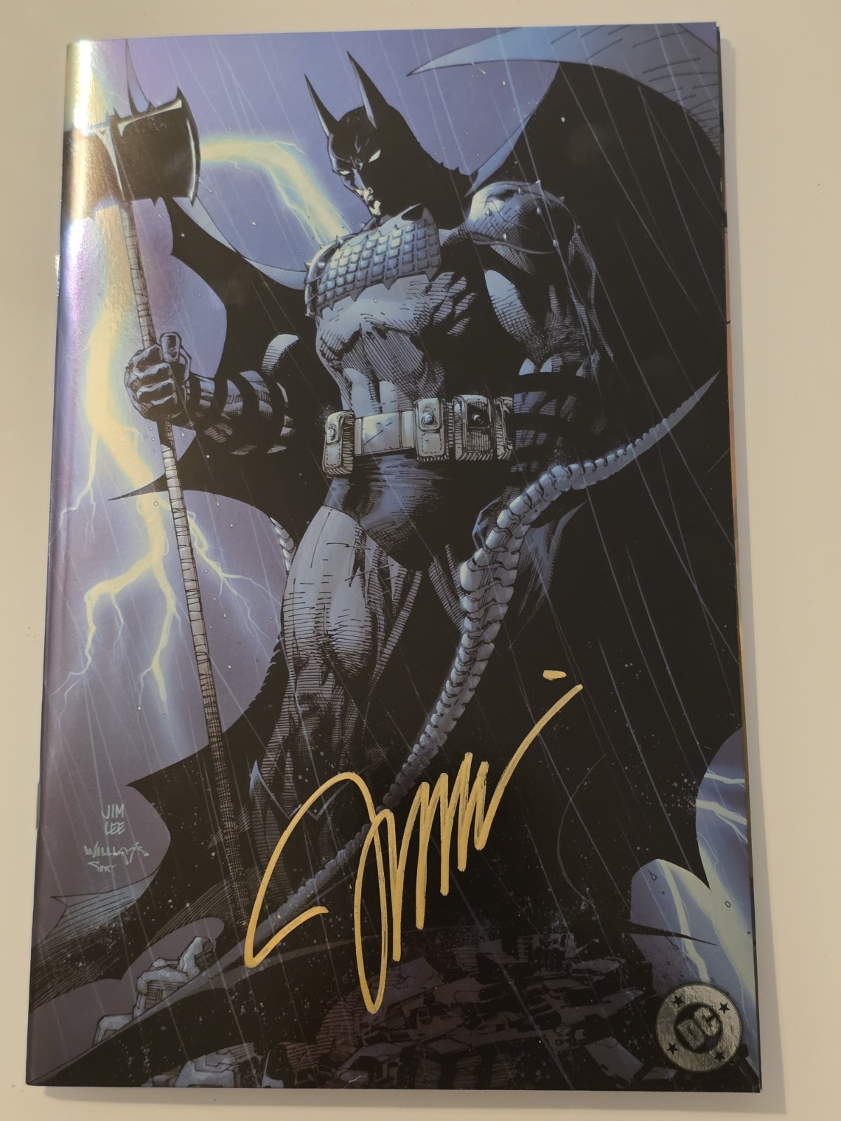 DC Absolute Batman #1 Variant Foil Cover SIGNED BY JIM LEE AT NYCC26 W/COA