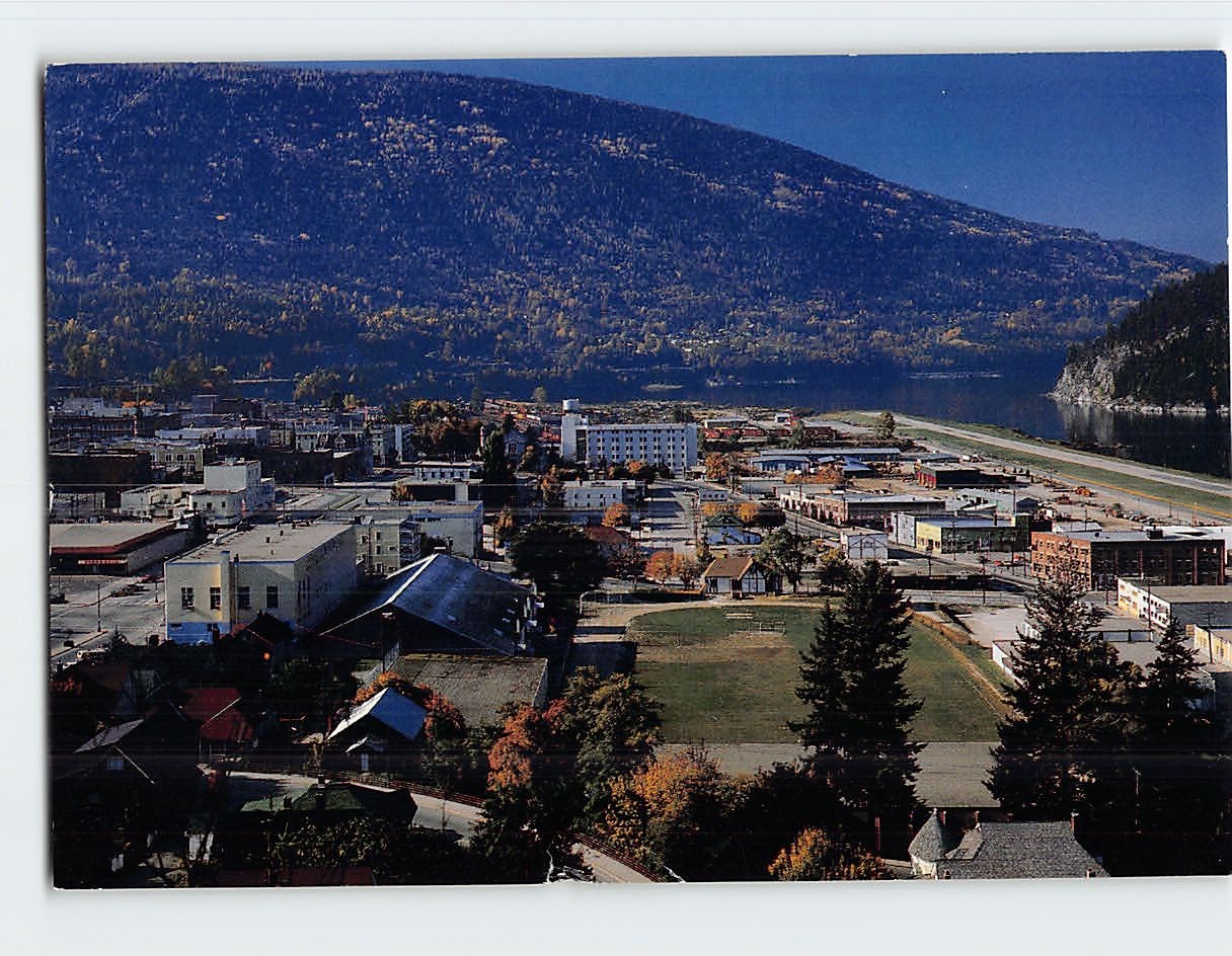 Postcard Aerial View Nelson BC Canada