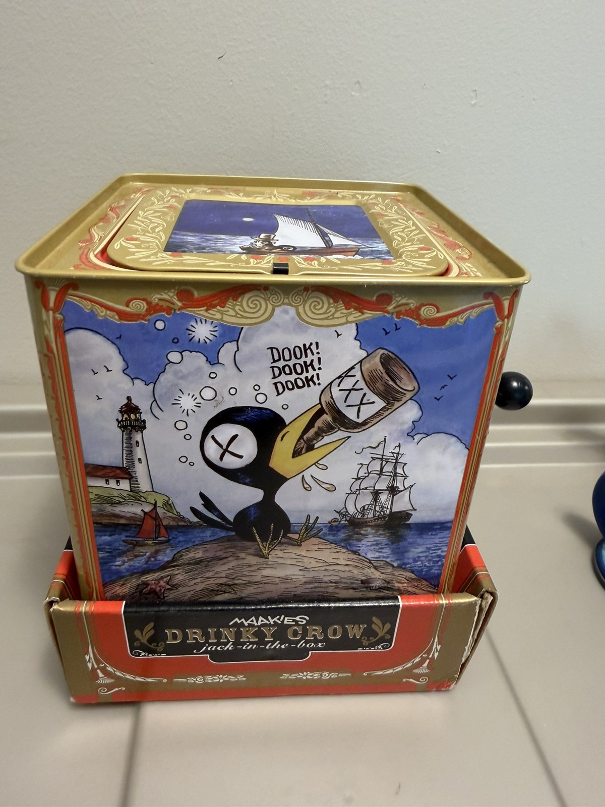 Drinky Crow Maakies Tony Millionaire Dark Horse Jack in the Box Toy New - Works
