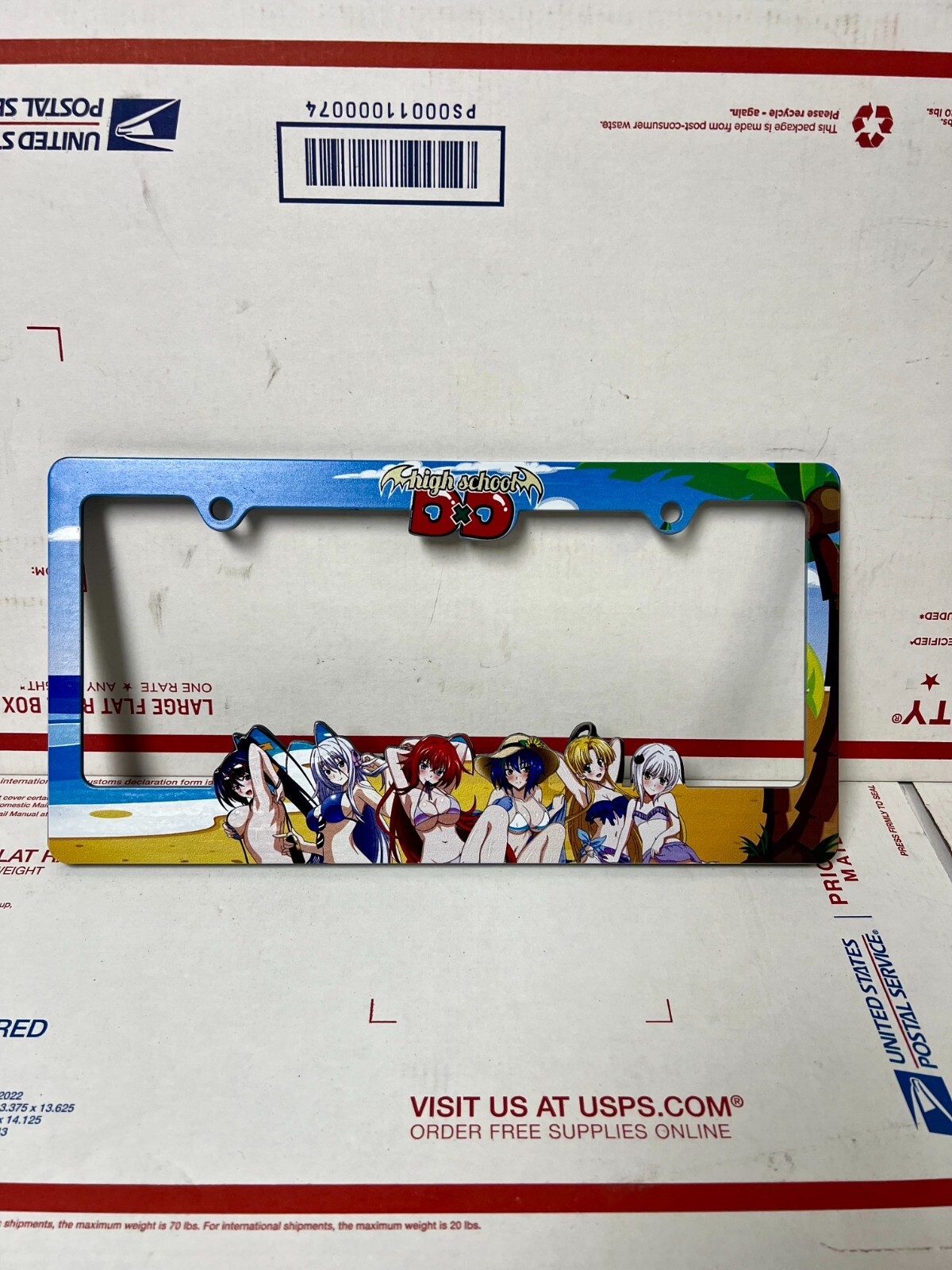 High School DXD License Plate Frame featuring Rias Akeno Xenovia, Koneko, Asia 