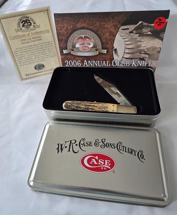 2006 Case XX CCC Life Member 5143 SS Stag Grand Daddy Barlow Knife COA NIB