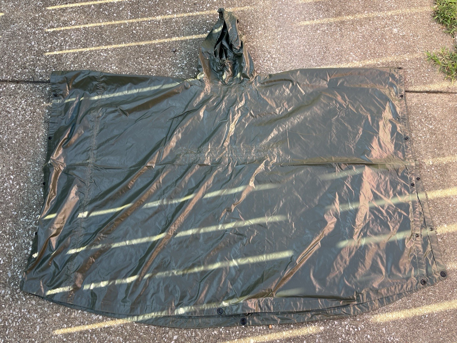 VTG 1965 Vietnam US Military Heavy Duty Nylon Poncho OG-207 DSA Mint Unissued