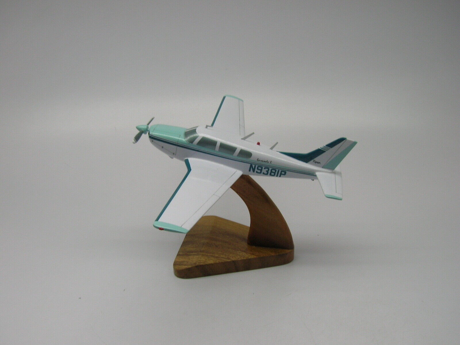 PA-24 Piper Comanche Aircraft Desktop Mahogany Kiln Dried Wood Model Small New