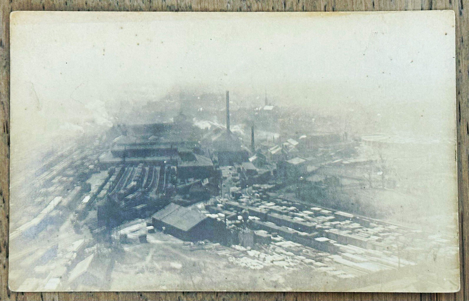 Vintage RPPC Lumber Mill Aerial View Rail Yard Lumber Stacks Velox c1910s Photo Vintage RPPC Lumber Mill Aerial View Rail Yard Lumber Stacks Velox c1910s Photo