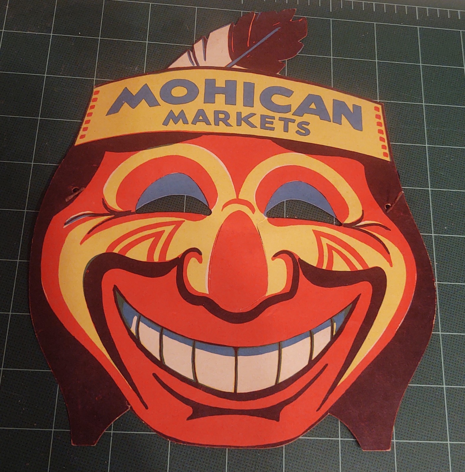 ULTRA RARE Mohican Markets Paper Child\'s Mask Early 60s Mint Condition L@@K