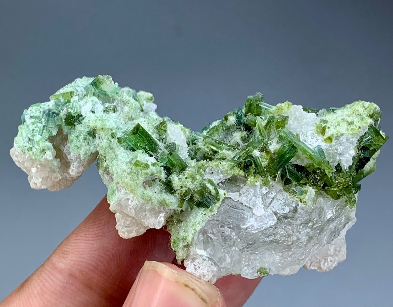175 Carat Natural Green Tourmaline Crystal Bunch From Afghanistan